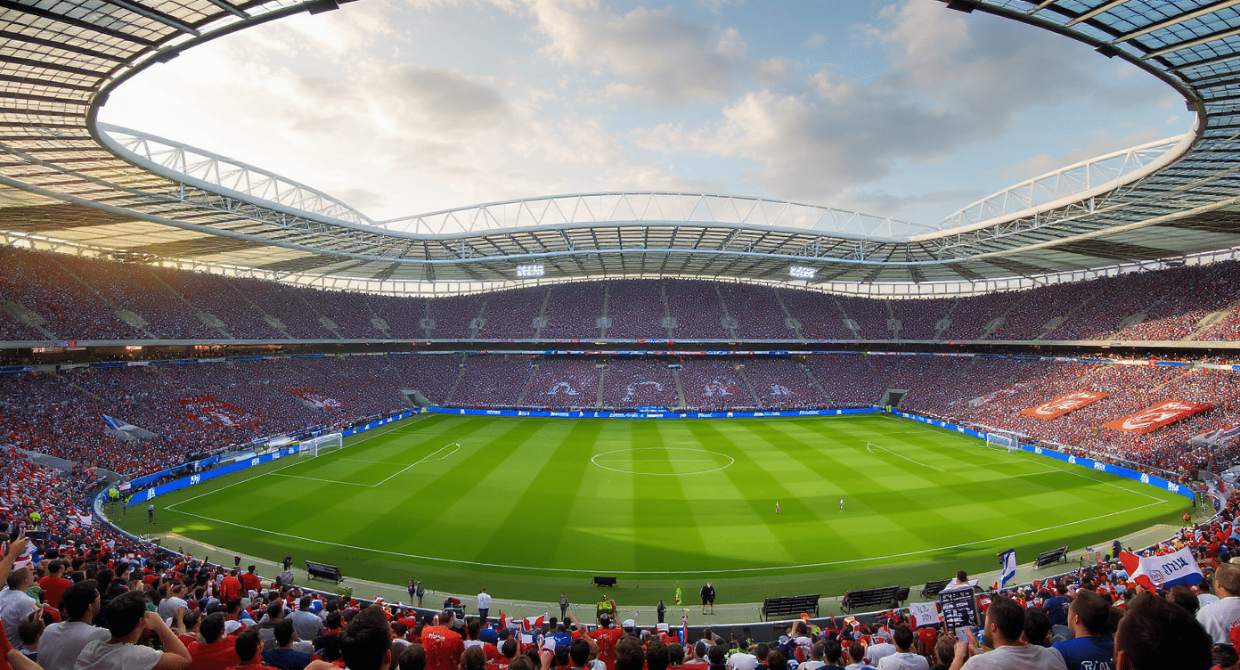 Stades emblématiques de la Coupe du monde 2026 en vue aérienne