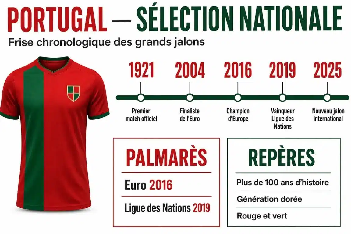 Équipe du Portugal : frise des titres, finales et records de la sélection portugaise de football