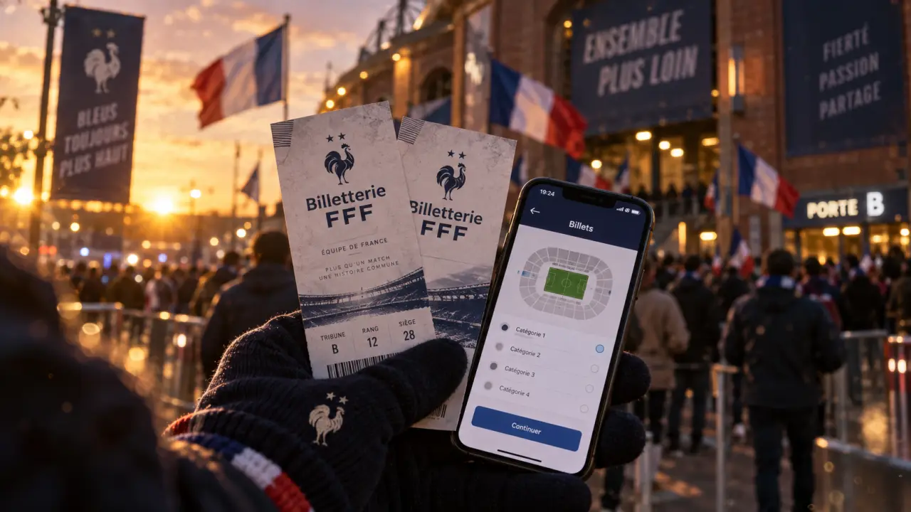 Billetterie equipe de france : deux billets et smartphone avant achat