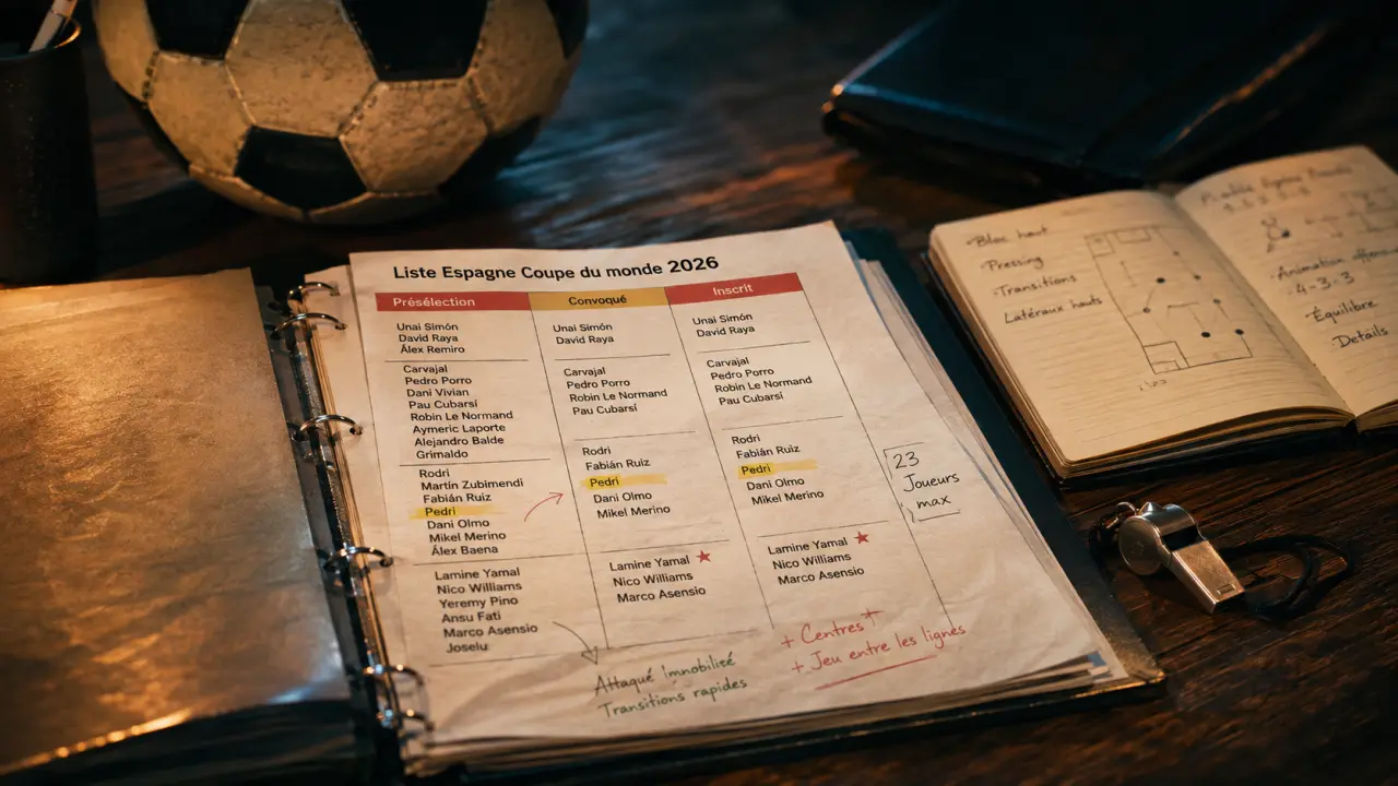 Liste Espagne Coupe du monde 2026 : présélection de joueurs officiels