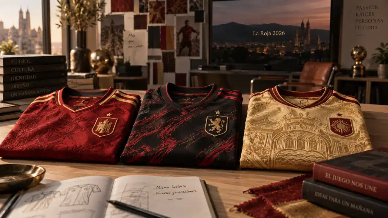 Maillots Espagne coupe du monde : rouge domicile, noir extérieur, édition spéciale dorée
