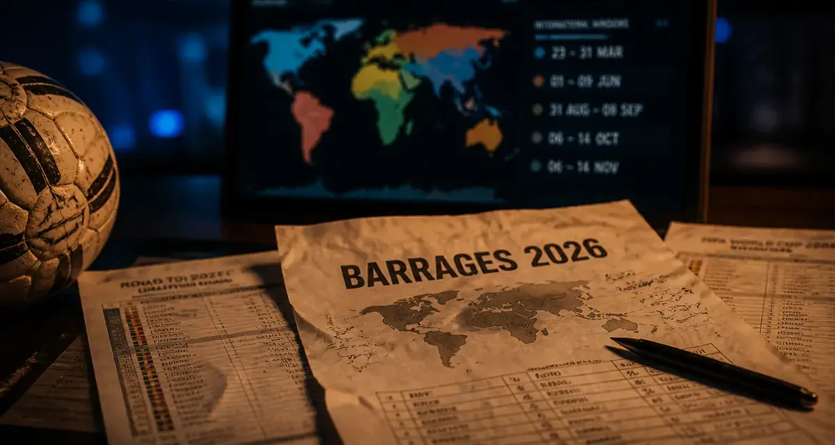 Table de qualifs cdm 2026 : barrages, calendrier et documents.