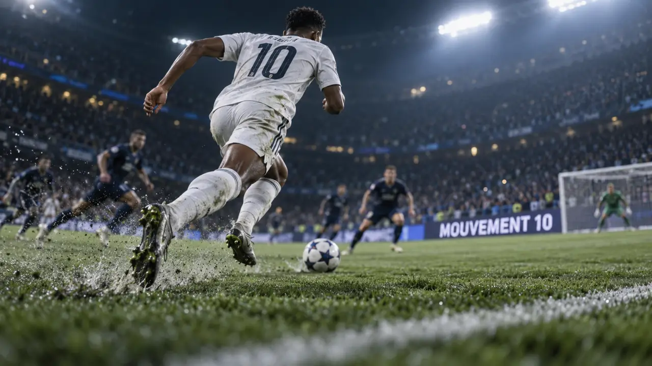 Real Madrid Kylian Mbappé en course, rôle d’attaquant du numéro 10